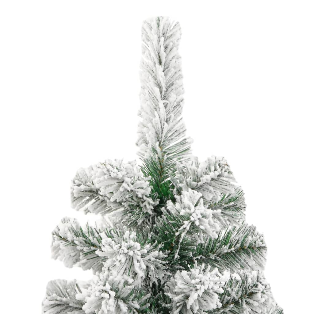 vidaXL Artificial Hinged Christmas Tree with Flocked Snow 70.9"