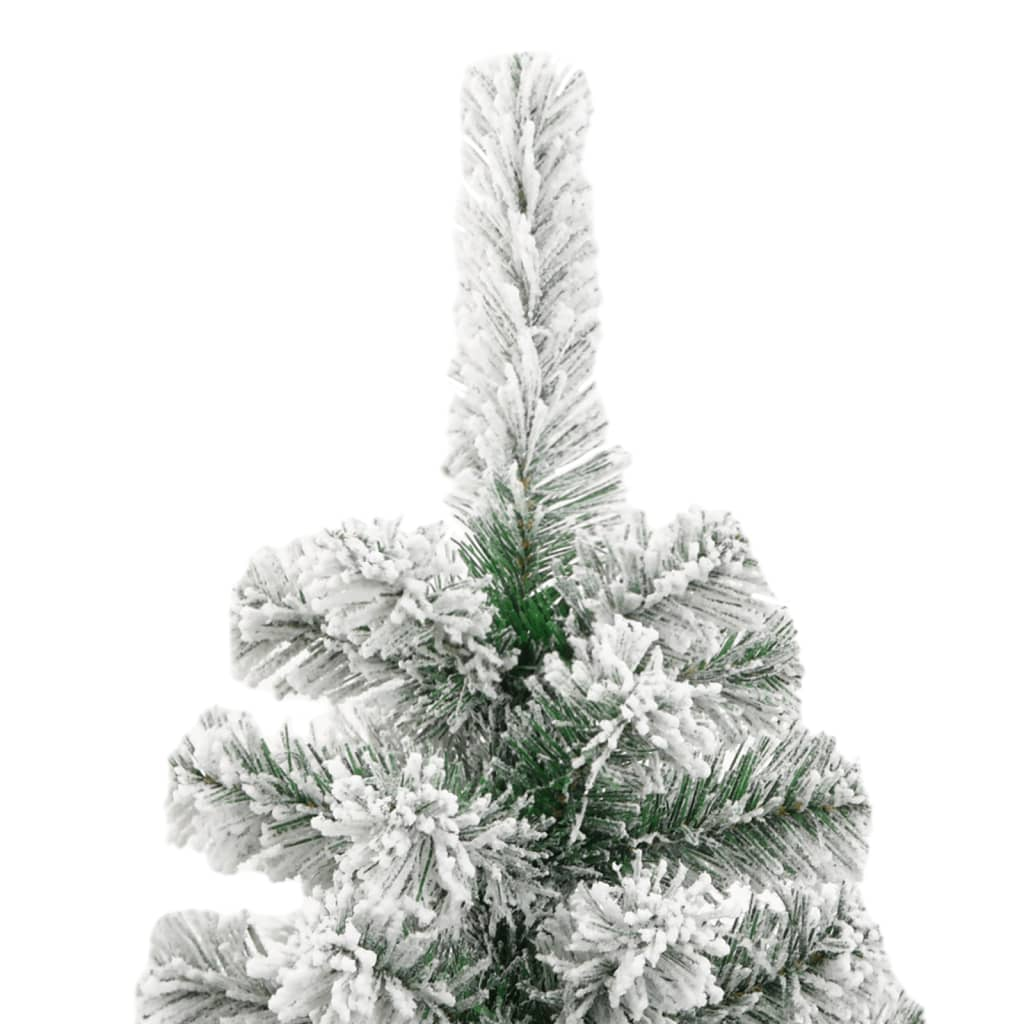 Artificial Hinged Christmas Tree with Flocked Snow 82.7"