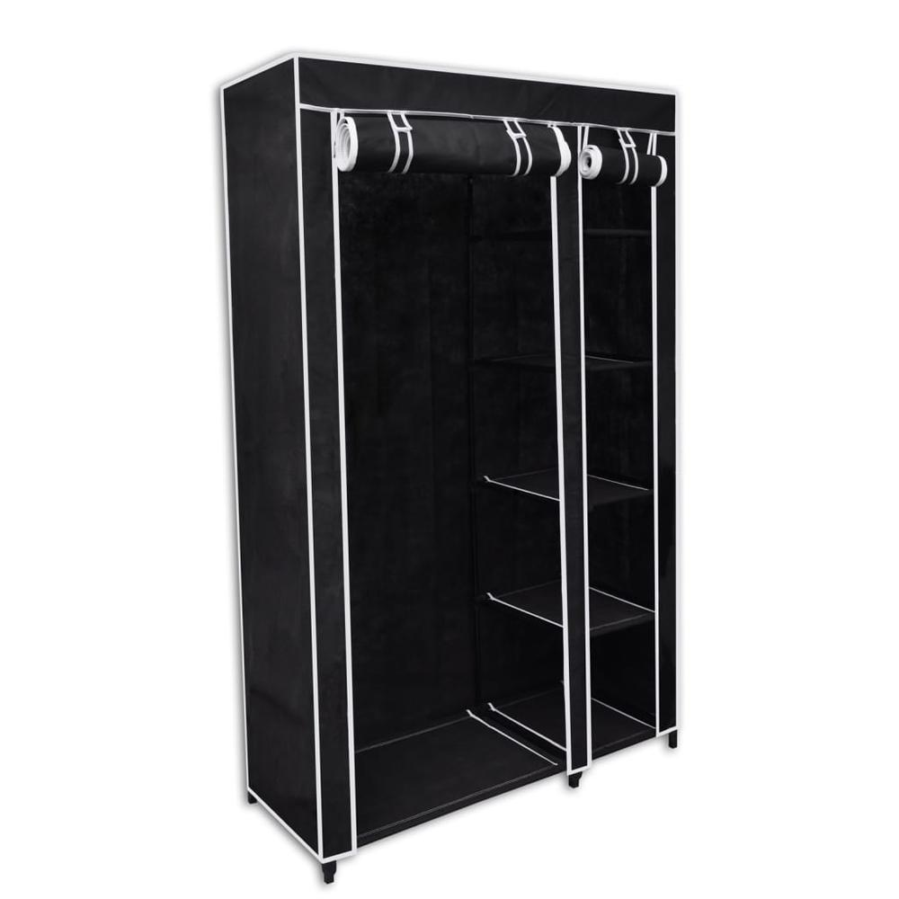 Folding Wardrobe Black 43" x 18" x 69", 60719