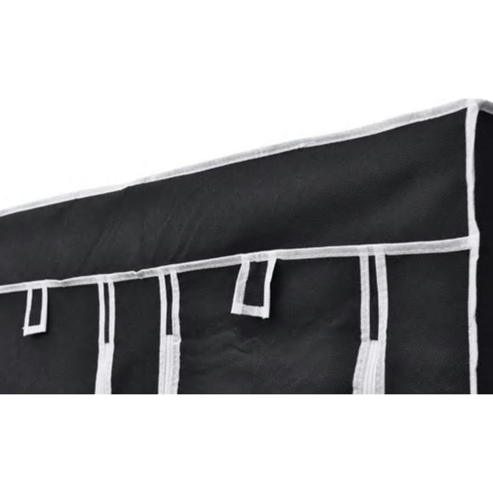 Folding Wardrobe Black 43" x 18" x 69", 60719