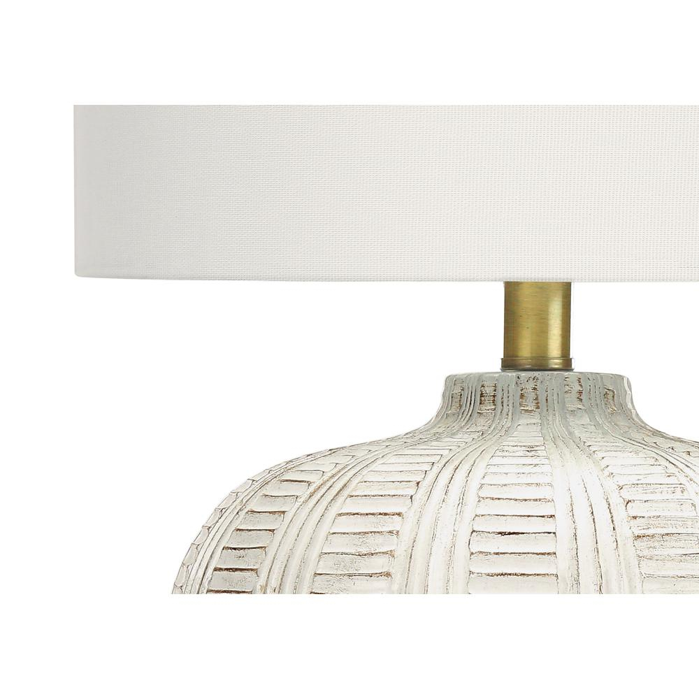 Lighting, 21"H, Table Lamp, Ivory / Cream Shade, Cream Resin, Transitional