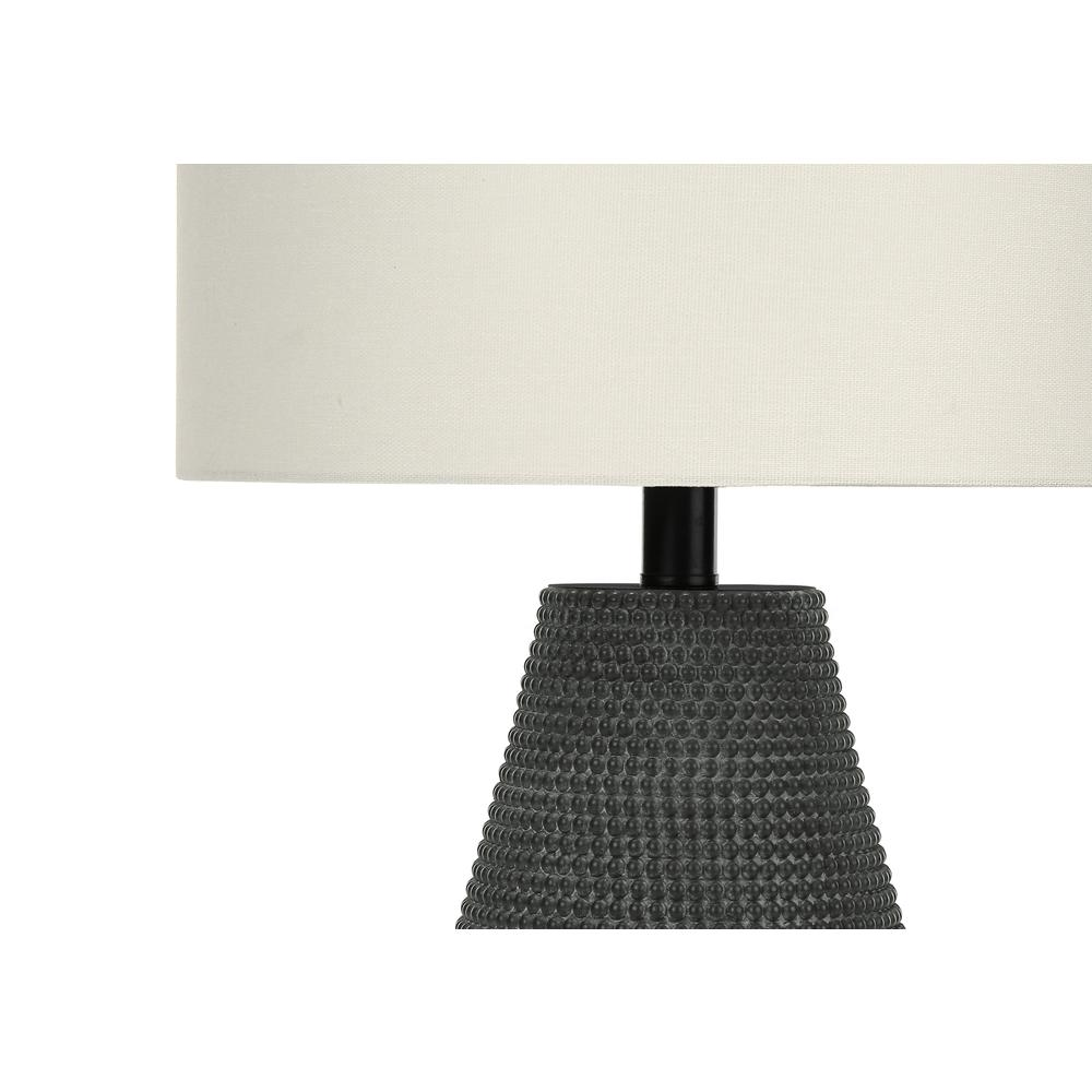 Lighting, 24"H, Table Lamp, Black Resin, Ivory / Cream Shade, Contemporary