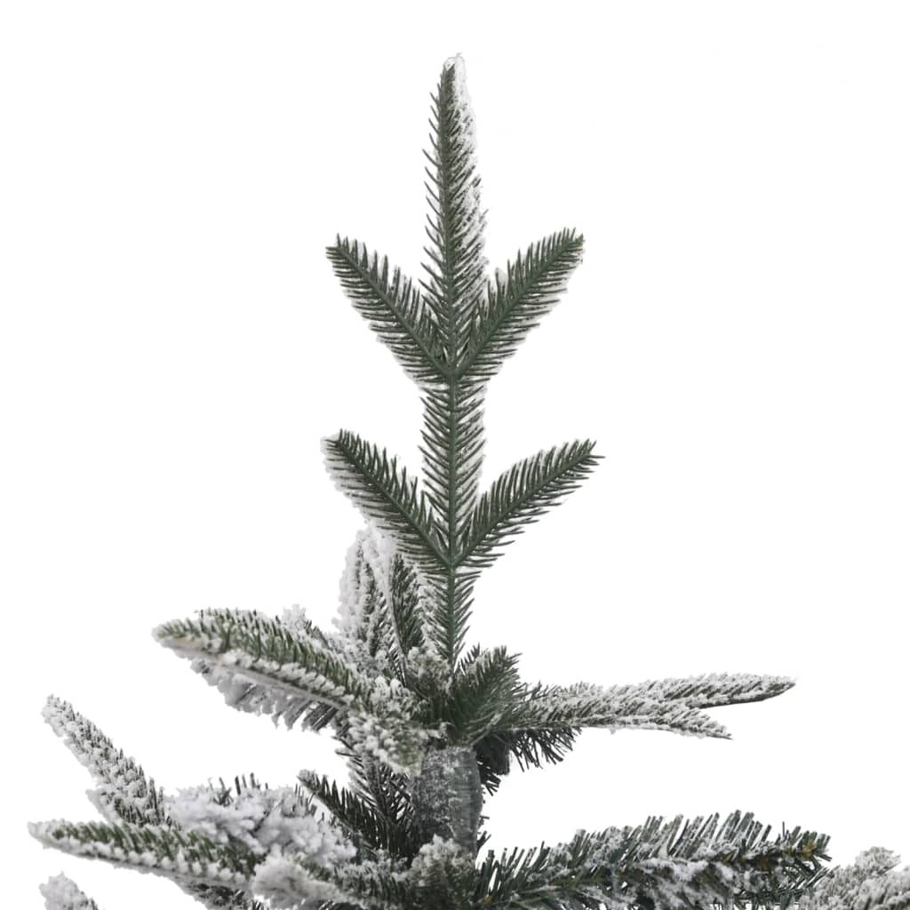 Artificial Pre-lit Christmas Tree with Flocked Snow 70.9" PVC&PE