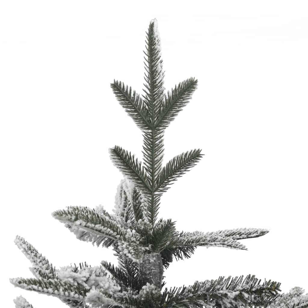 Artificial Pre-lit Christmas Tree with Flocked Snow 82.7" PVC&PE