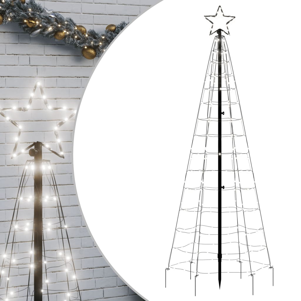 Christmas Tree Light with Spikes 220 LEDs Cold White 70.9"