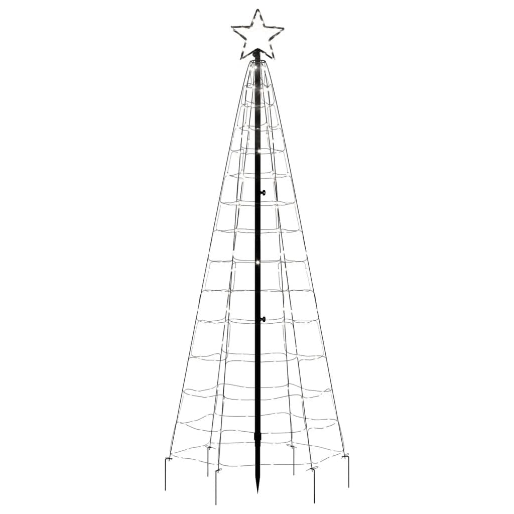 Christmas Tree Light with Spikes 220 LEDs Cold White 70.9"