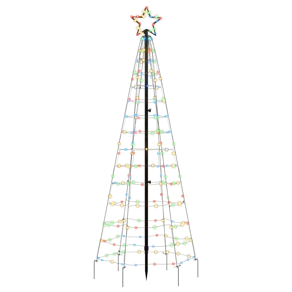 Christmas Tree Light with Spikes 220 LEDs Colorful 70.9"