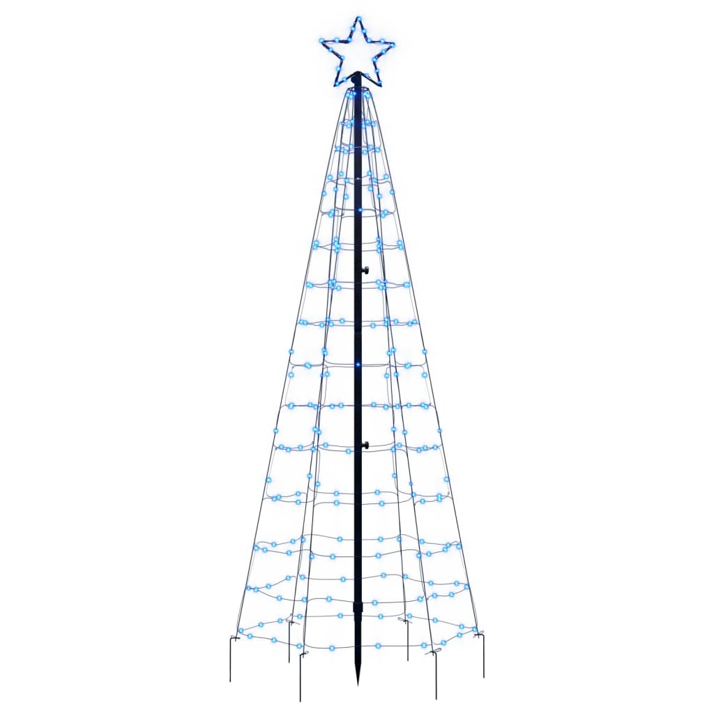 Christmas Tree Light with Spikes 220 LEDs Blue 70.9"