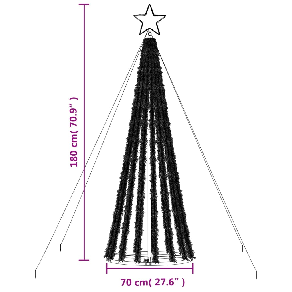 Christmas Tree Light Cone 275 LEDs Warm White 70.9"