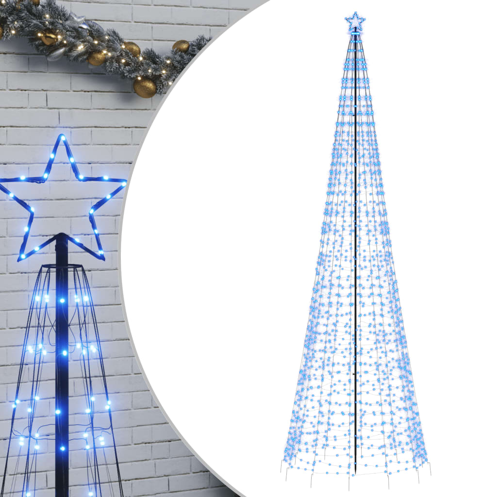 Christmas Tree Light with Spikes 1554 LEDs Blue 196.9"