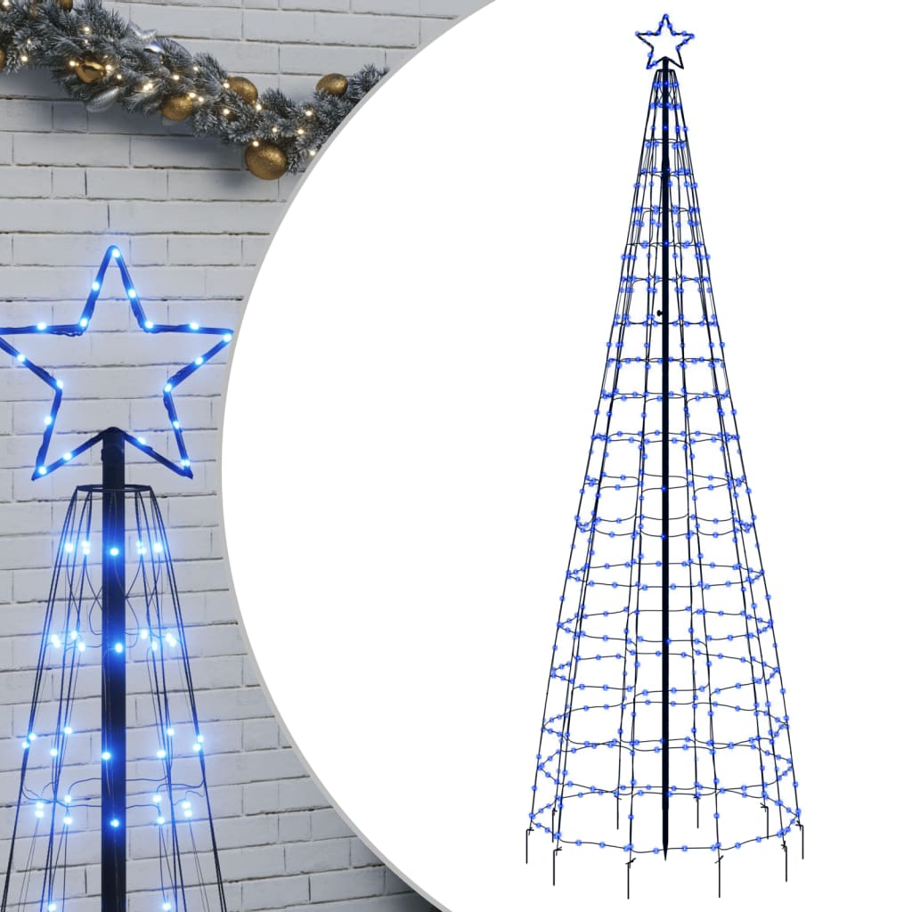 Christmas Tree Light with Spikes 570 LEDs Blue 118.1"