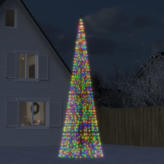 vidaXL Christmas Tree Light Cone 1554 LEDs Colorful 196.9"