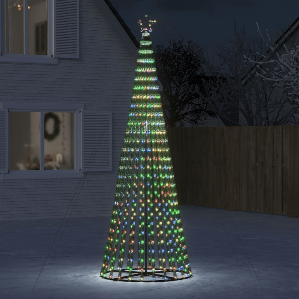 vidaXL Christmas Tree Light Cone 1544 LEDs Colorful 196.9"