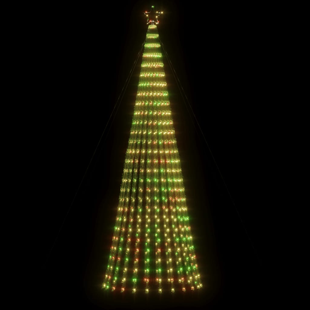 vidaXL Christmas Tree Light Cone 1544 LEDs Colorful 196.9"