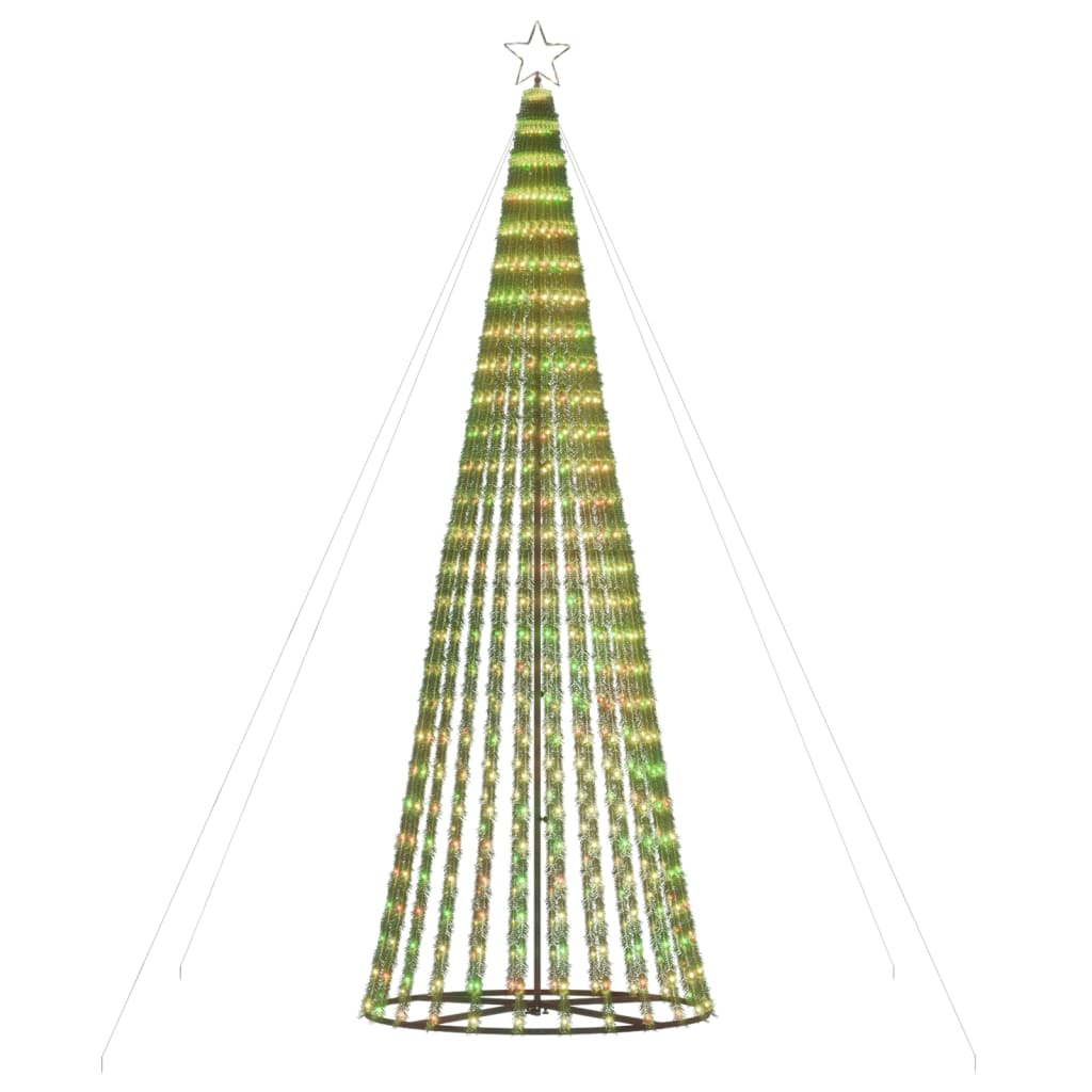 vidaXL Christmas Tree Light Cone 1544 LEDs Colorful 196.9"