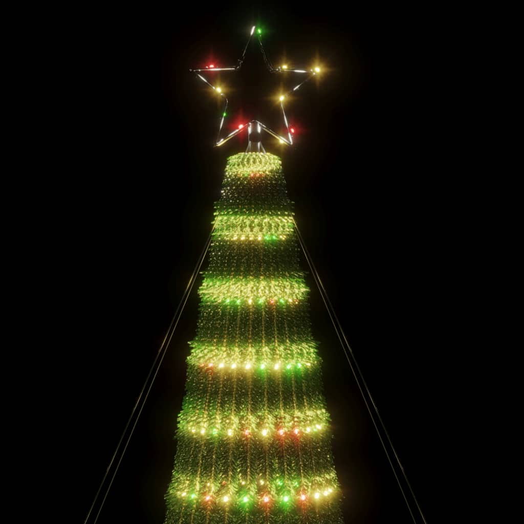 vidaXL Christmas Tree Light Cone 1544 LEDs Colorful 196.9"