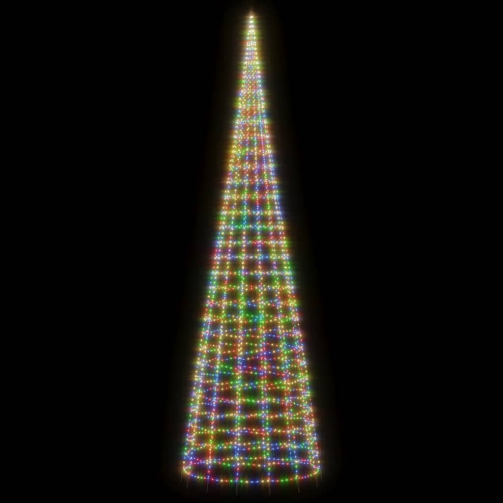 Christmas Tree Light on Flagpole 3000 LEDs Colorful 315"