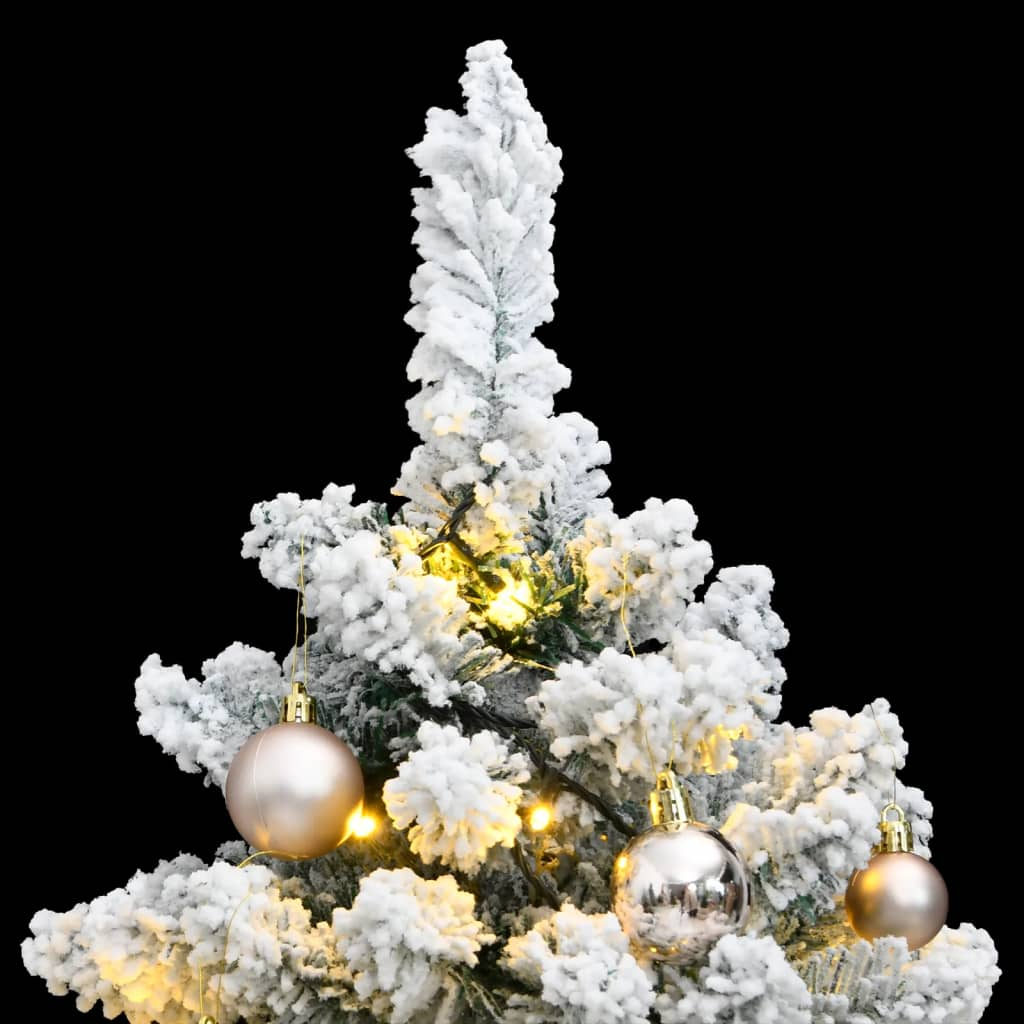 Artificial Hinged Christmas Tree 150 LEDs & Ball Set 59.1"