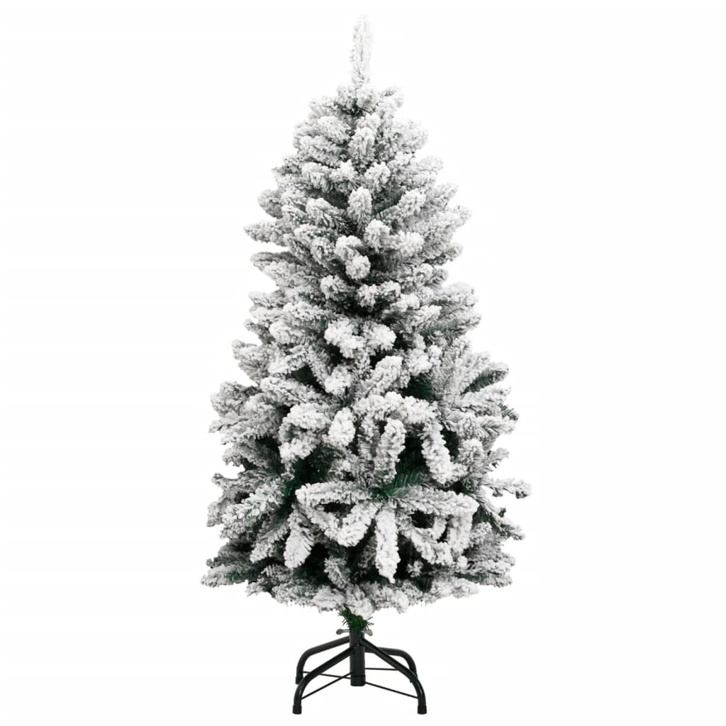 vidaXL Artificial Hinged Christmas Tree 150 LEDs & Ball Set 47.2"