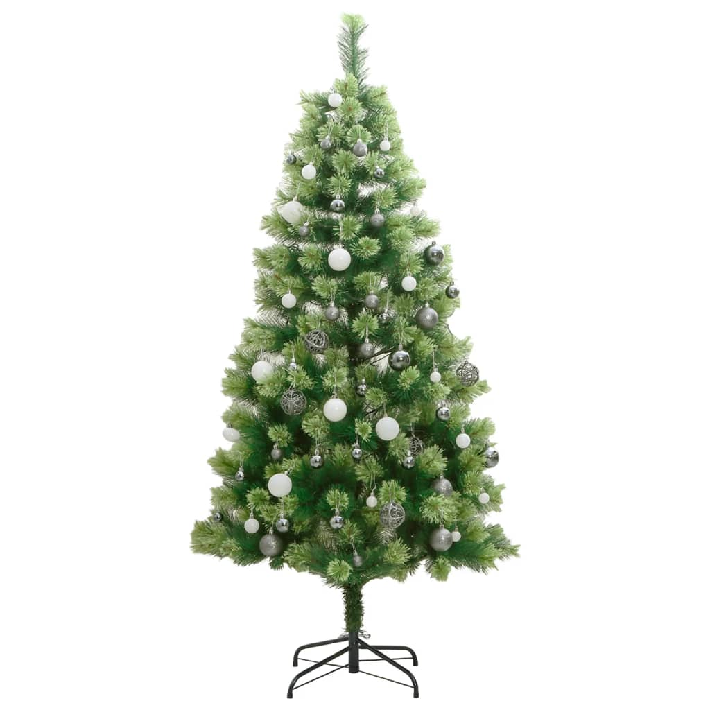 Artificial Hinged Christmas Tree 300 LEDs & Ball Set 70.9"