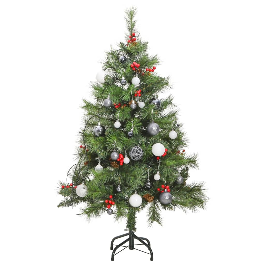 Artificial Hinged Christmas Tree 150 LEDs & Ball Set 47.2"