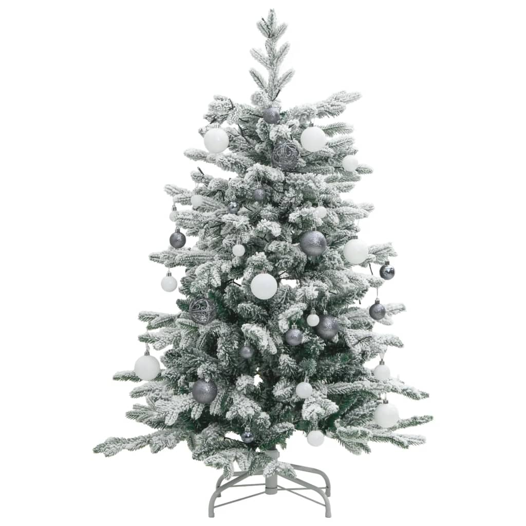 Artificial Hinged Christmas Tree 150 LEDs & Ball Set 59.1"