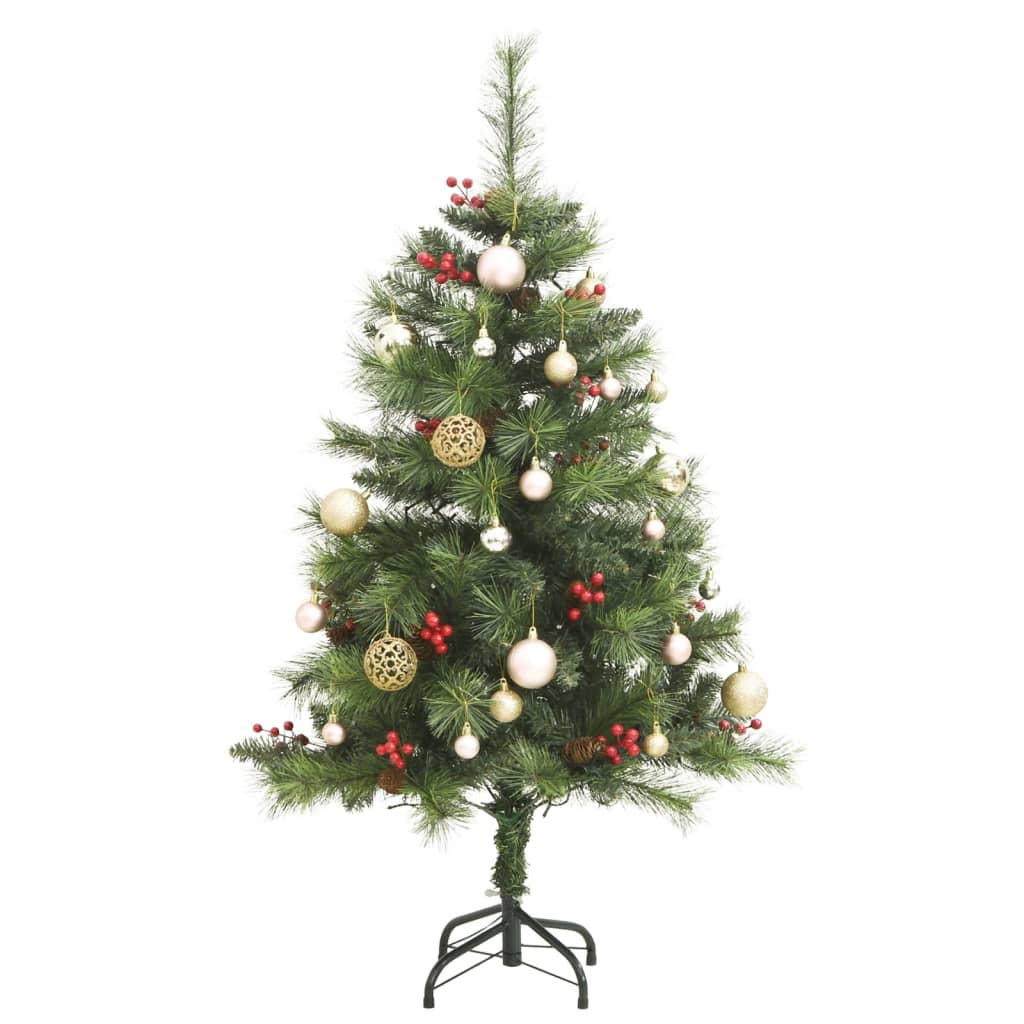 Artificial Hinged Christmas Tree 150 LEDs & Ball Set 59.1"