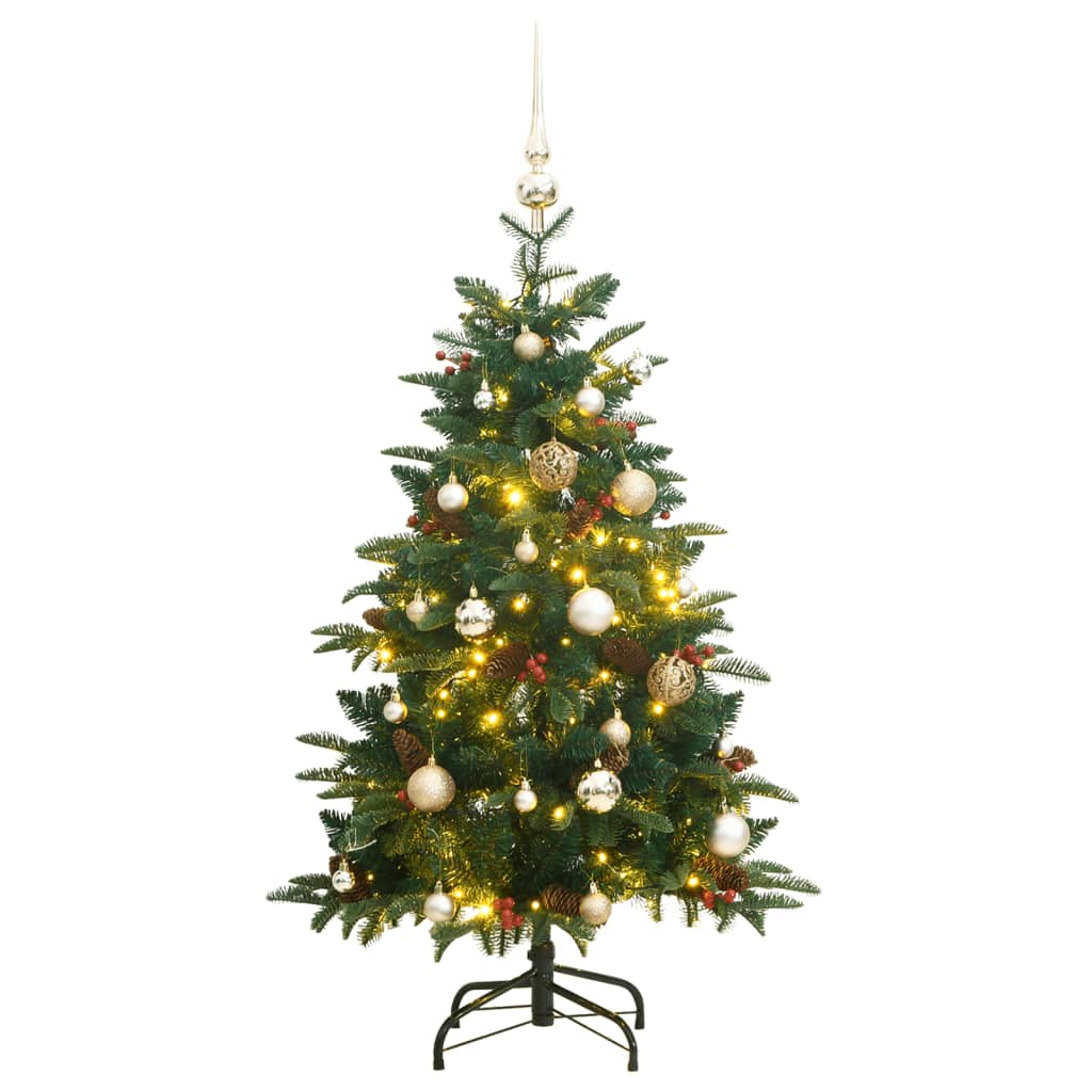 Artificial Hinged Christmas Tree 150 LEDs & Ball Set 59.1"