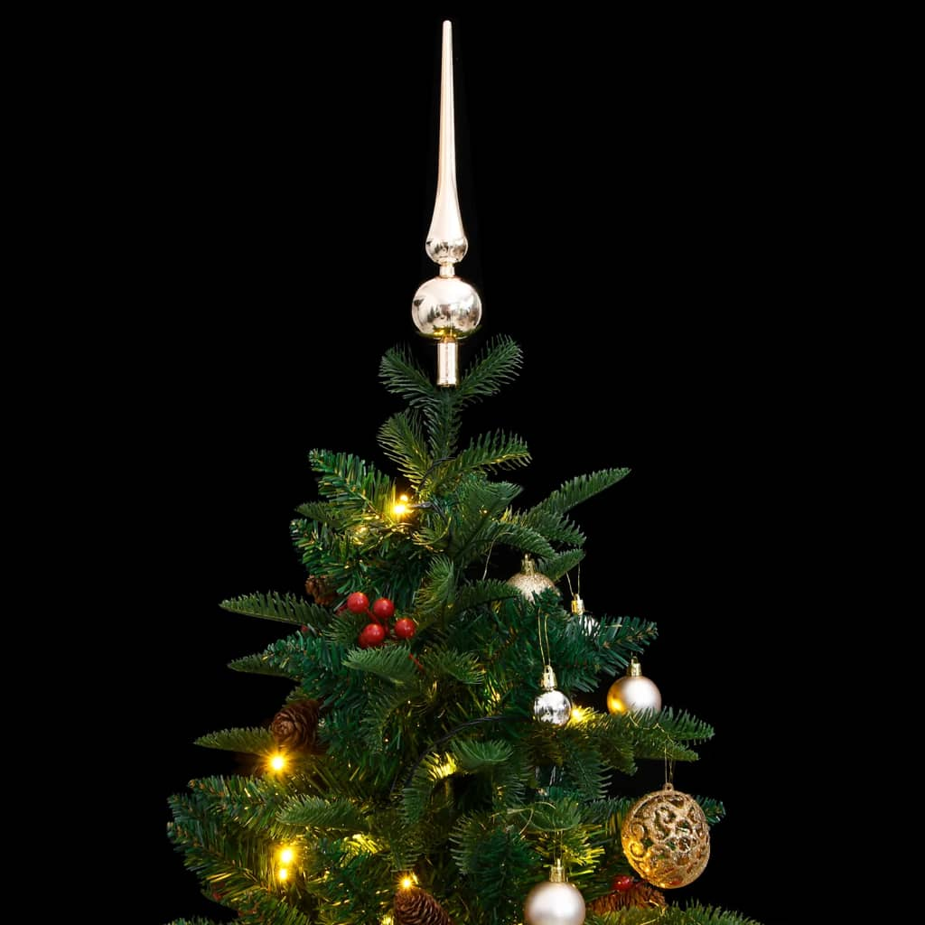 Artificial Hinged Christmas Tree 150 LEDs & Ball Set 59.1"