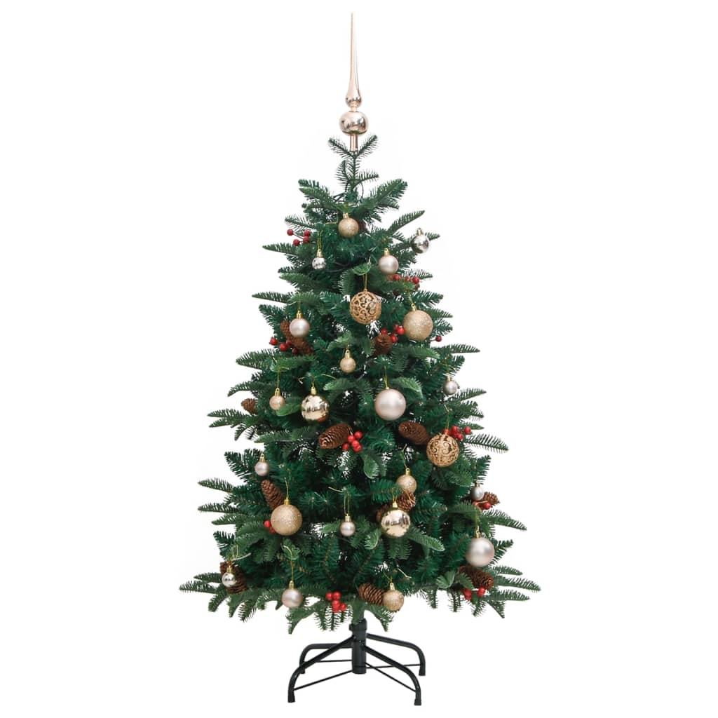 Artificial Hinged Christmas Tree 150 LEDs & Ball Set 59.1"