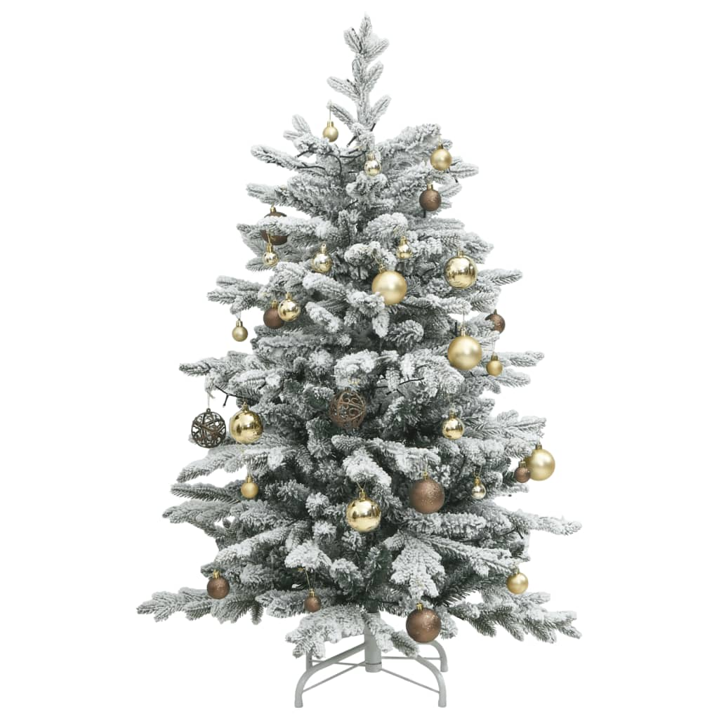 Artificial Hinged Christmas Tree 150 LEDs & Ball Set 59.1"