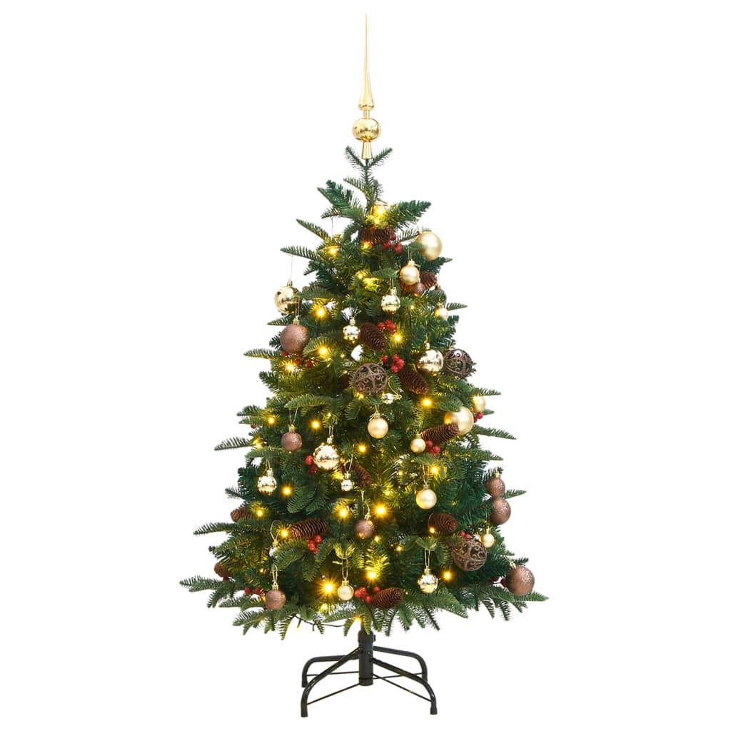 Artificial Hinged Christmas Tree 150 LEDs & Ball Set 59.1"