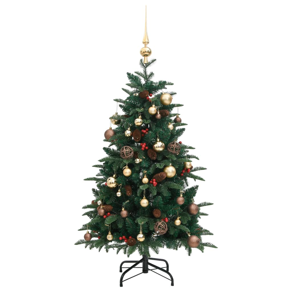 Artificial Hinged Christmas Tree 150 LEDs & Ball Set 59.1"