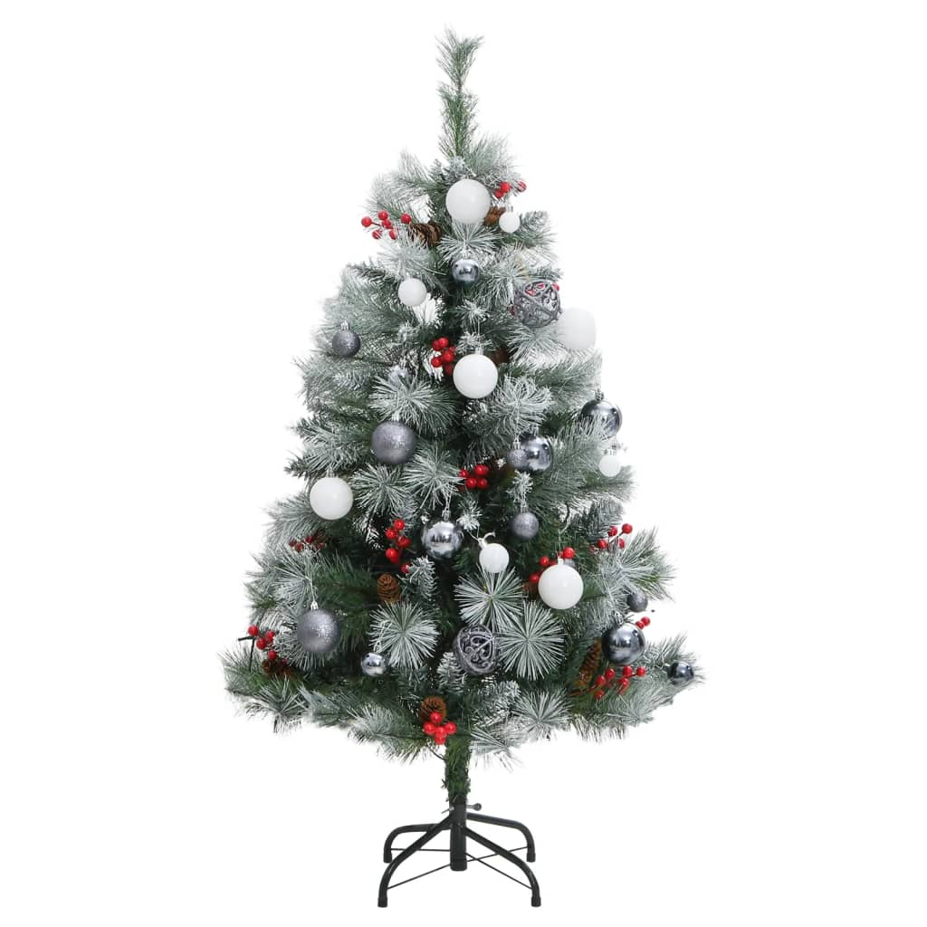 Artificial Hinged Christmas Tree 150 LEDs & Ball Set 59.1"