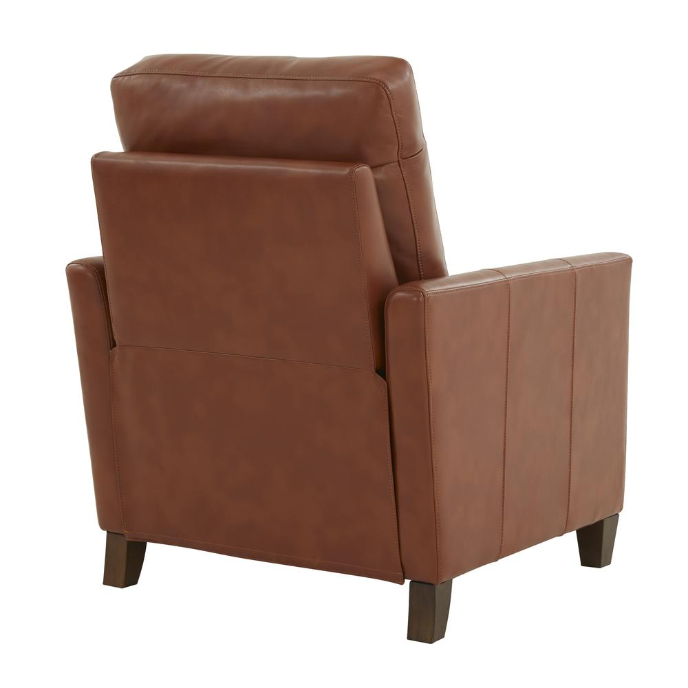 Penny Caramel Faux Leather Modern Recliner