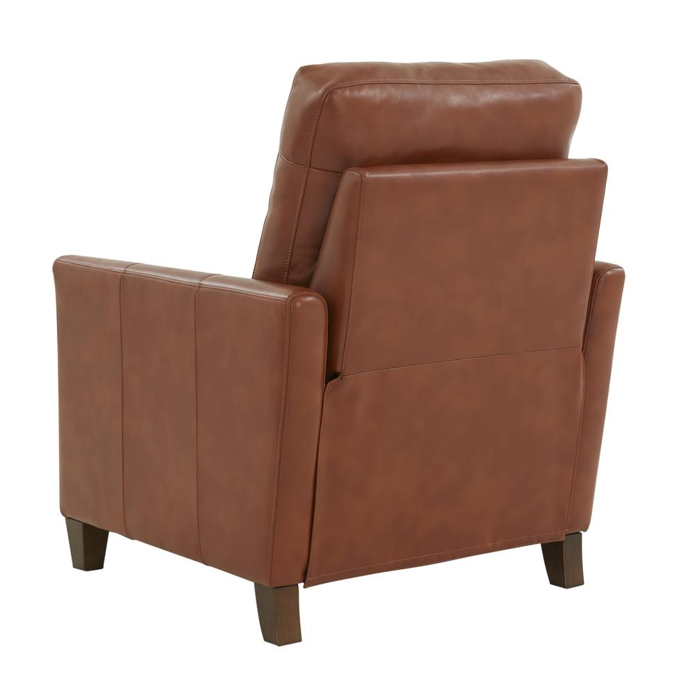 Penny Caramel Faux Leather Modern Recliner