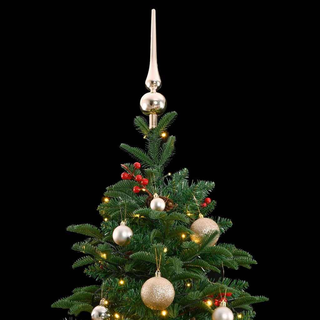 Artificial Hinged Christmas Tree 300 LEDs & Ball Set 82.7"