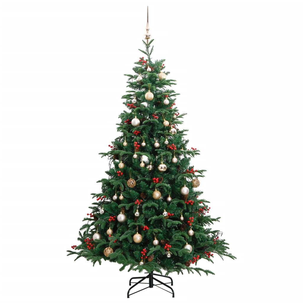 Artificial Hinged Christmas Tree 300 LEDs & Ball Set 82.7"