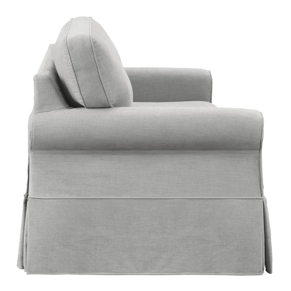 Slip Cover Sofa in Fog Fabric