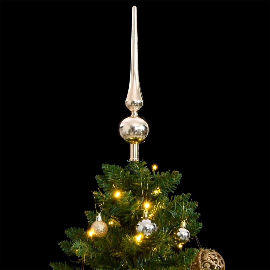 Artificial Hinged Christmas Tree 150 LEDs & Ball Set 59.1"