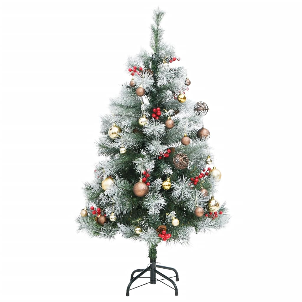 Artificial Hinged Christmas Tree 150 LEDs & Ball Set 59.1"