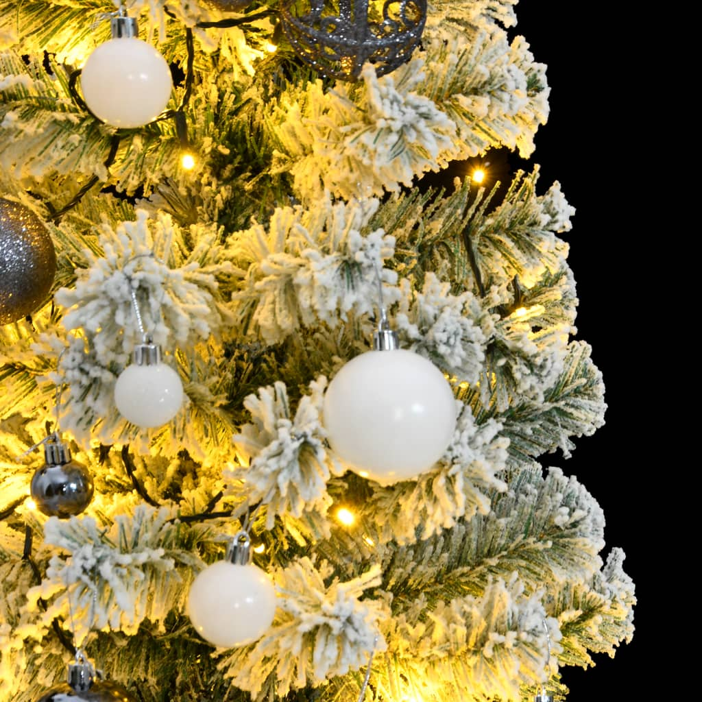 Artificial Hinged Christmas Tree 150 LEDs & Ball Set 59.1"