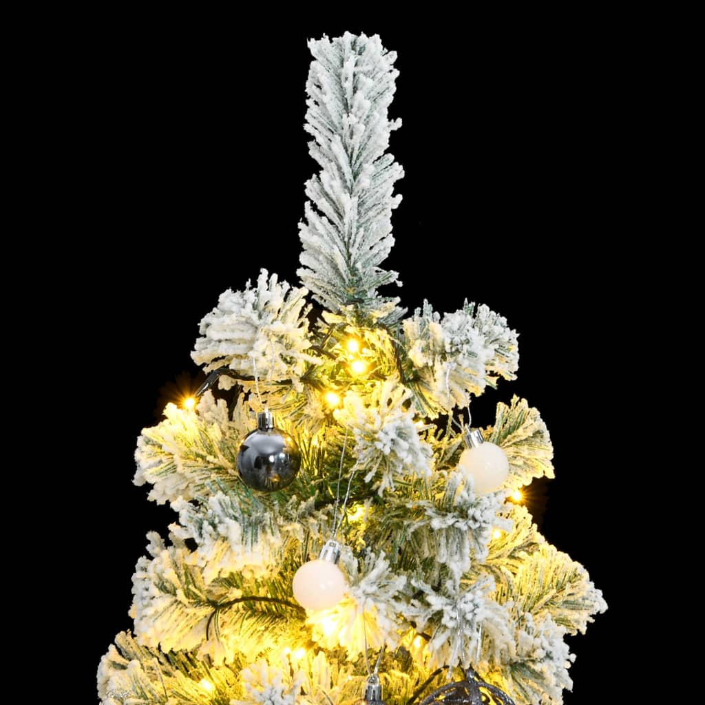 Artificial Hinged Christmas Tree 150 LEDs & Ball Set 59.1"