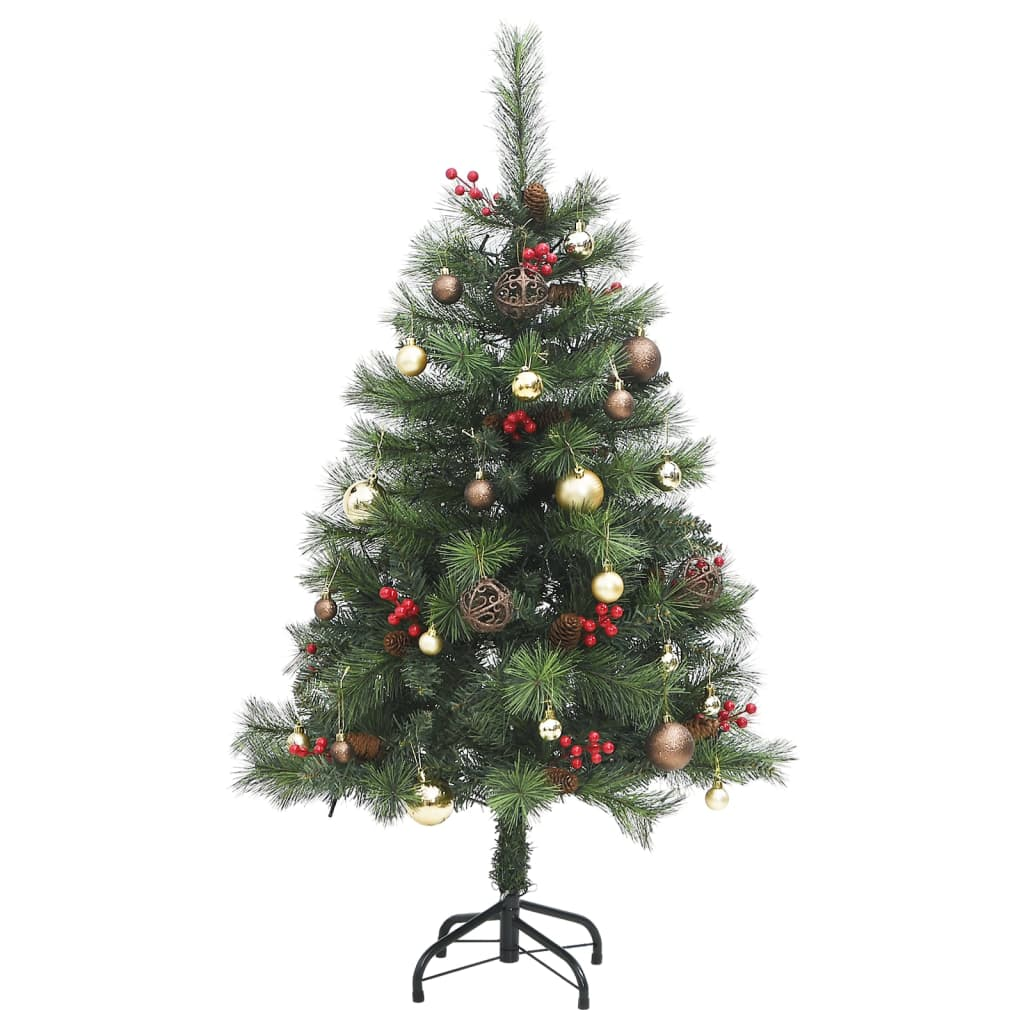 Artificial Hinged Christmas Tree 150 LEDs & Ball Set 59.1"