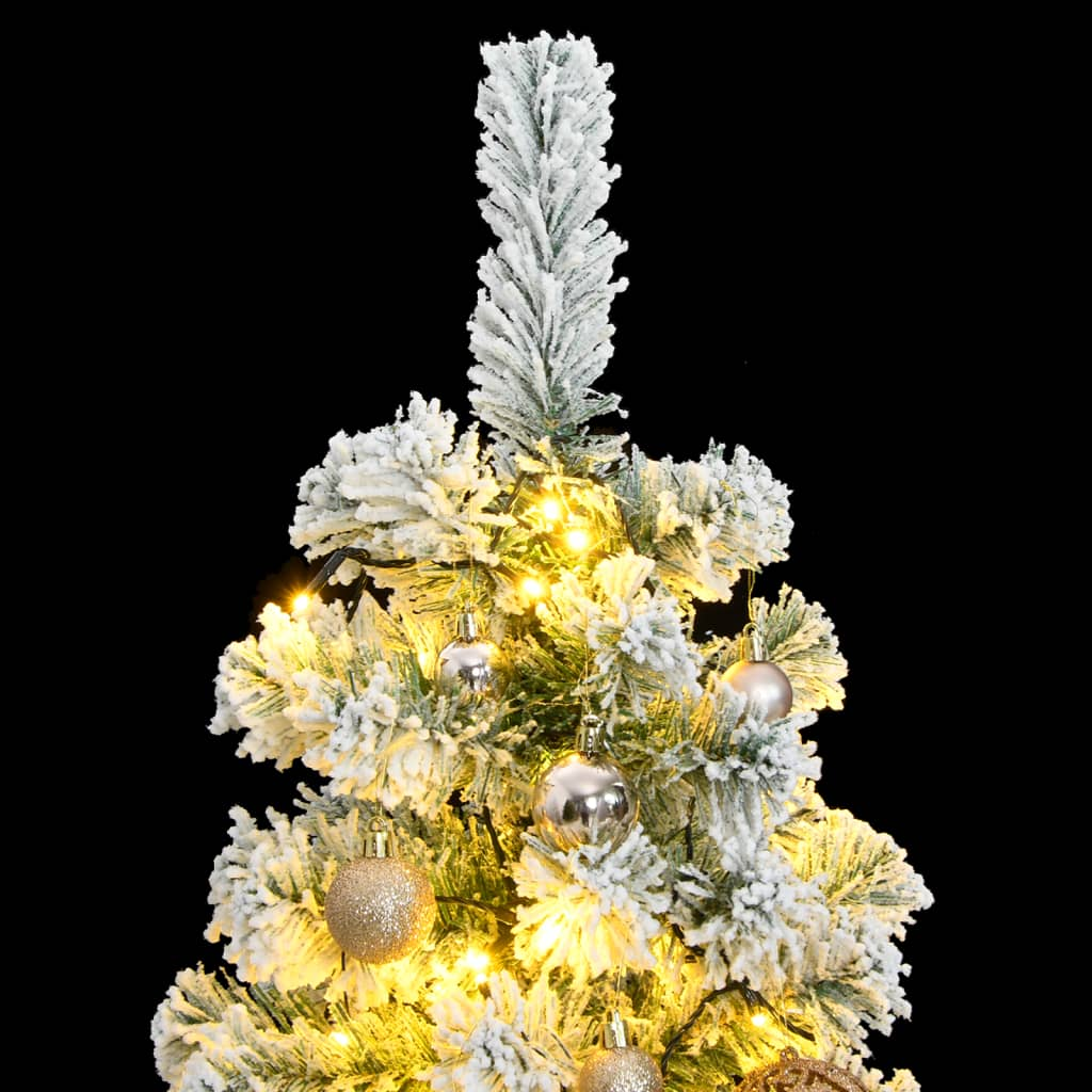 Artificial Hinged Christmas Tree 150 LEDs & Ball Set 59.1"