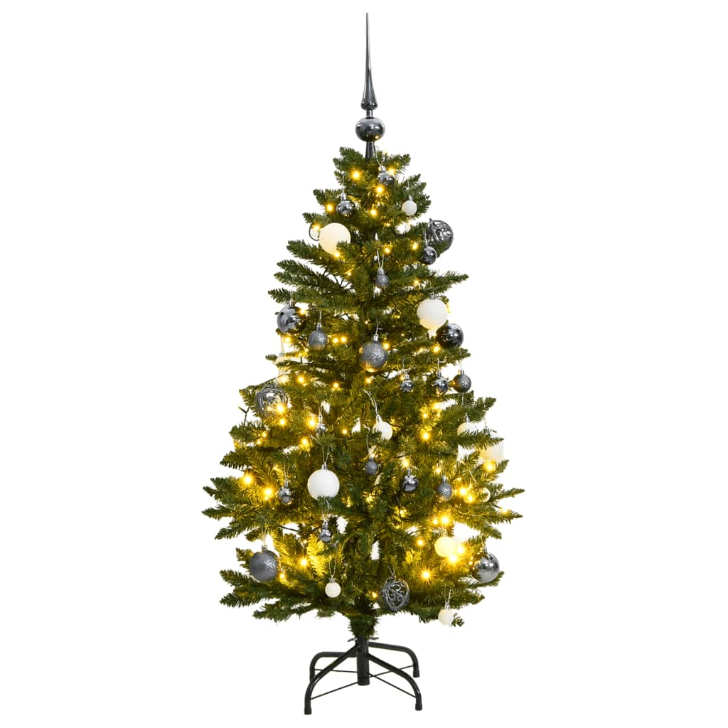 Artificial Hinged Christmas Tree 150 LEDs & Ball Set 59.1"