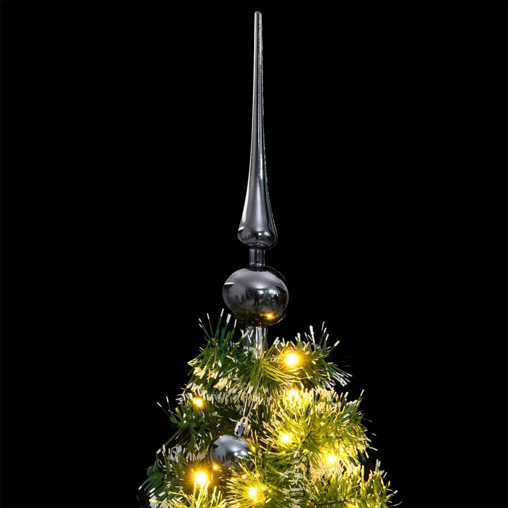 Artificial Hinged Christmas Tree 150 LEDs & Ball Set 59.1"