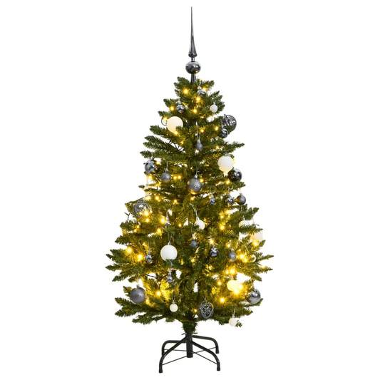 Artificial Hinged Christmas Tree 150 LEDs & Ball Set 47.2"