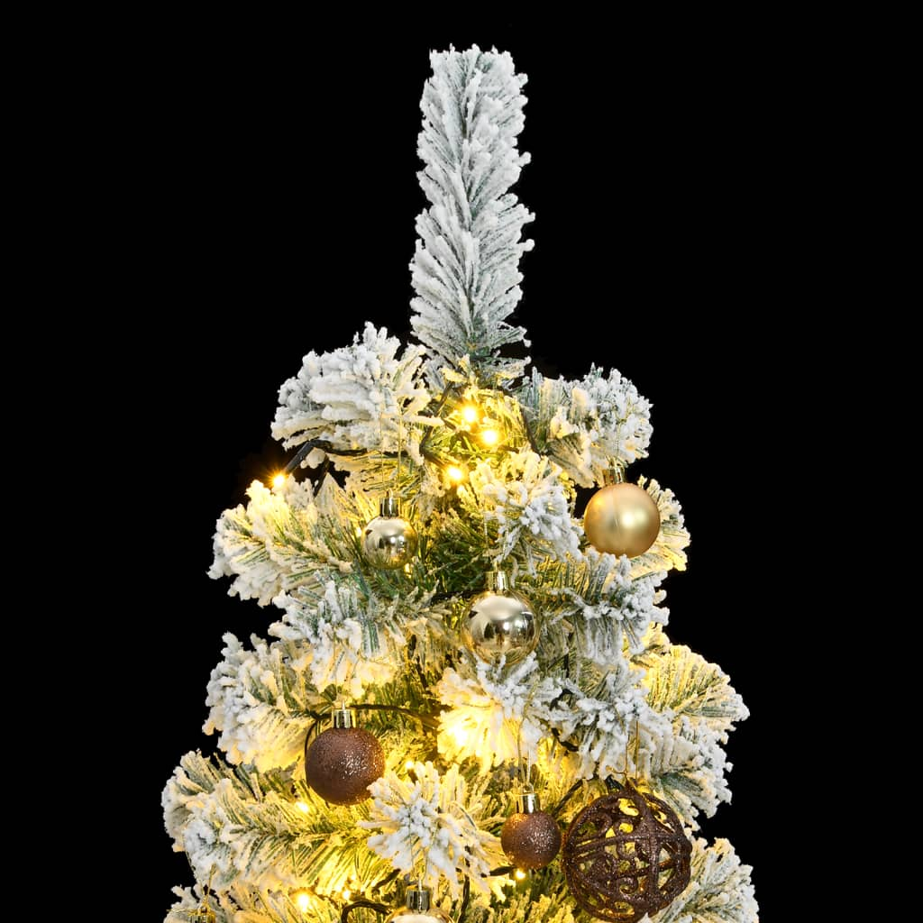 Artificial Hinged Christmas Tree 150 LEDs & Ball Set 59.1"