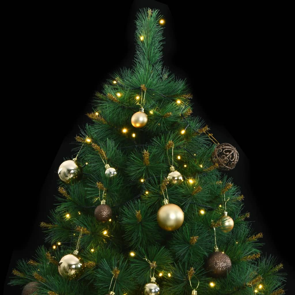 Artificial Hinged Christmas Tree 300 LEDs & Ball Set 70.9"